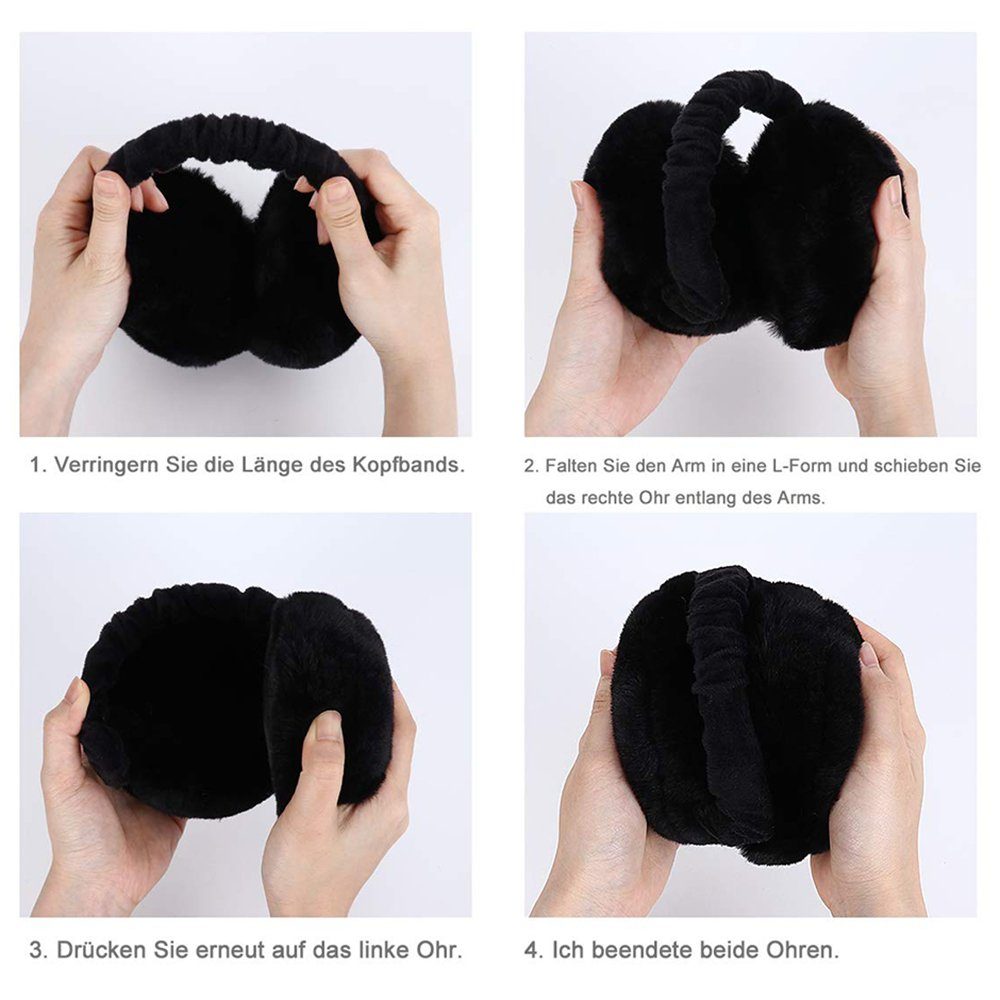 Zeaicos Ohrenwärmer Damen Ohrenschützer - Winter Plüsch Ohrenwärmer Warme Earmuffs Outdoor