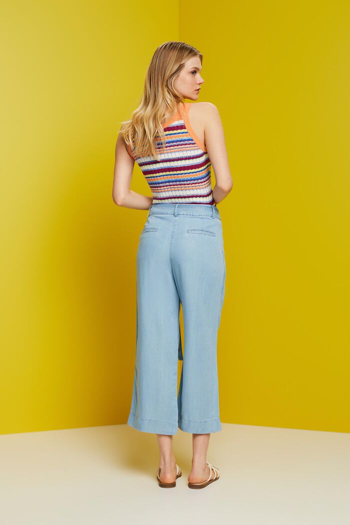 Verkürzte Hose mit weitem Bein, TENCEL™