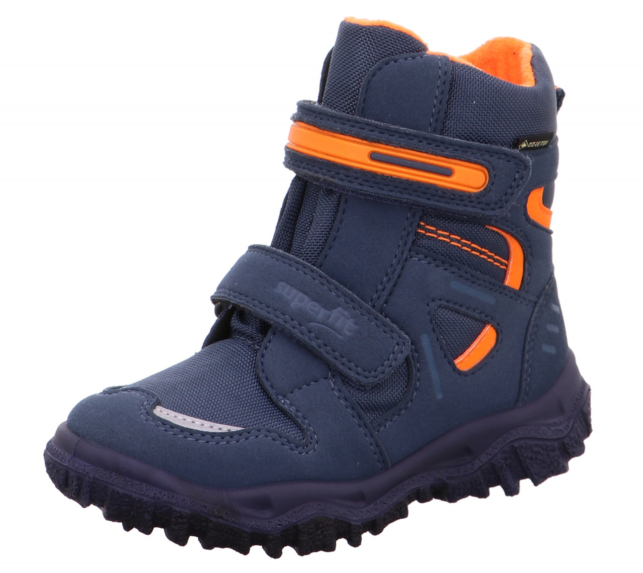 HUSKY - Blau/Orange Boots mit Klettverschluss