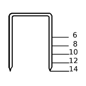Agrafe Haubold Fastener 503033 KL808 CNK 8 mm, 10 000 pièces