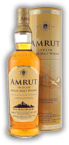 Amrut Indian Single Malt 46% Amrut Indian Single Malt 46% Ein reichhaltiges Maltwhisky-Erlebnis. 0,7	 Liter - Vol 46%