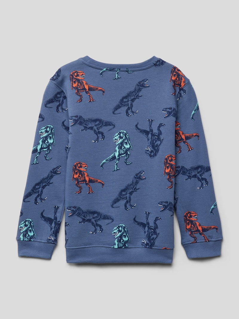 Sweatshirt mit Motiv-Print in jeans