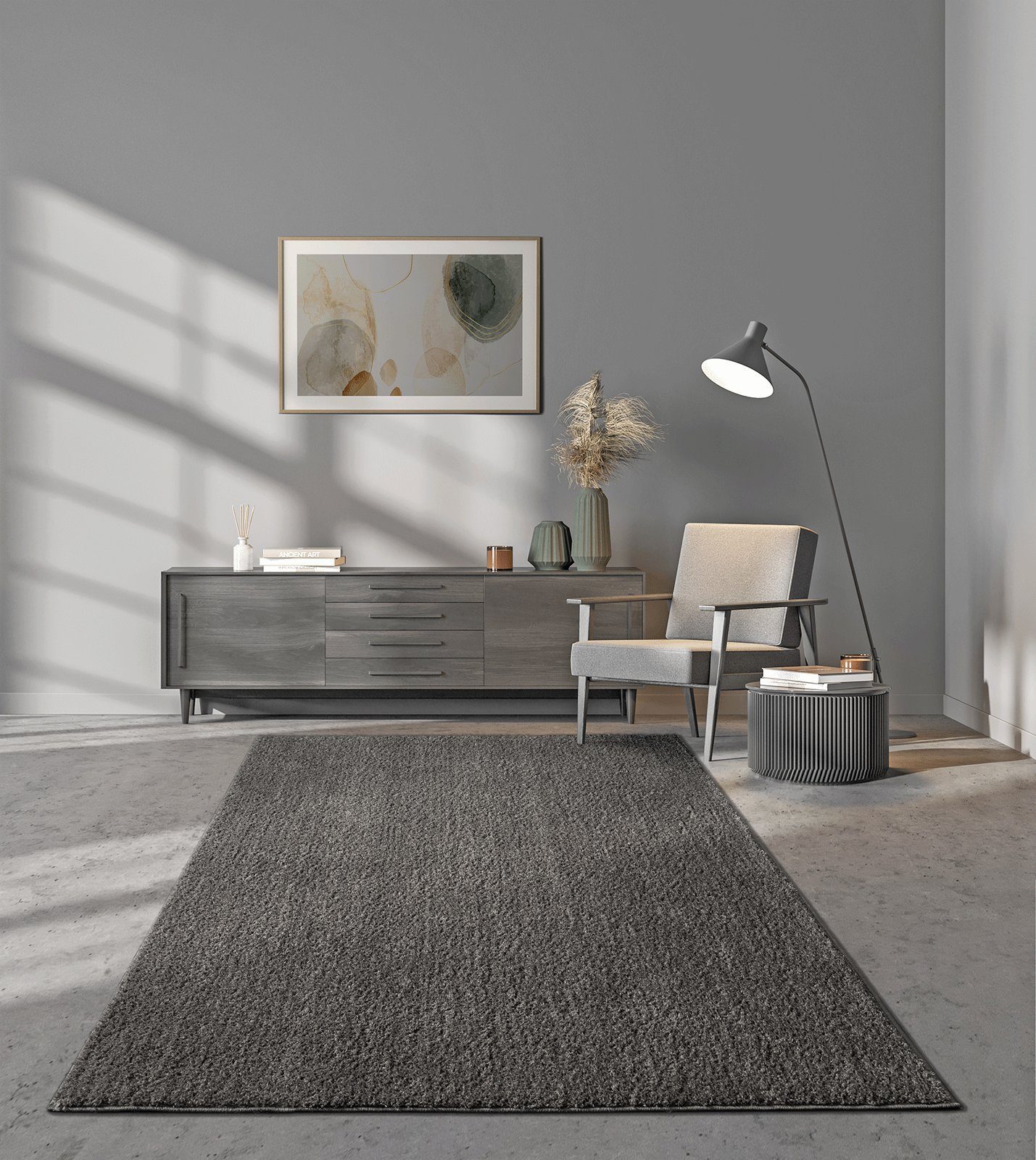 Hochflor-Teppich Renton Moderner Flauschiger Teppich, the carpet, Rechteck, Höhe: 25 mm, Wohnzimmer, Schlafzimmer, Kinderzimmer, besonder weich, waschbar