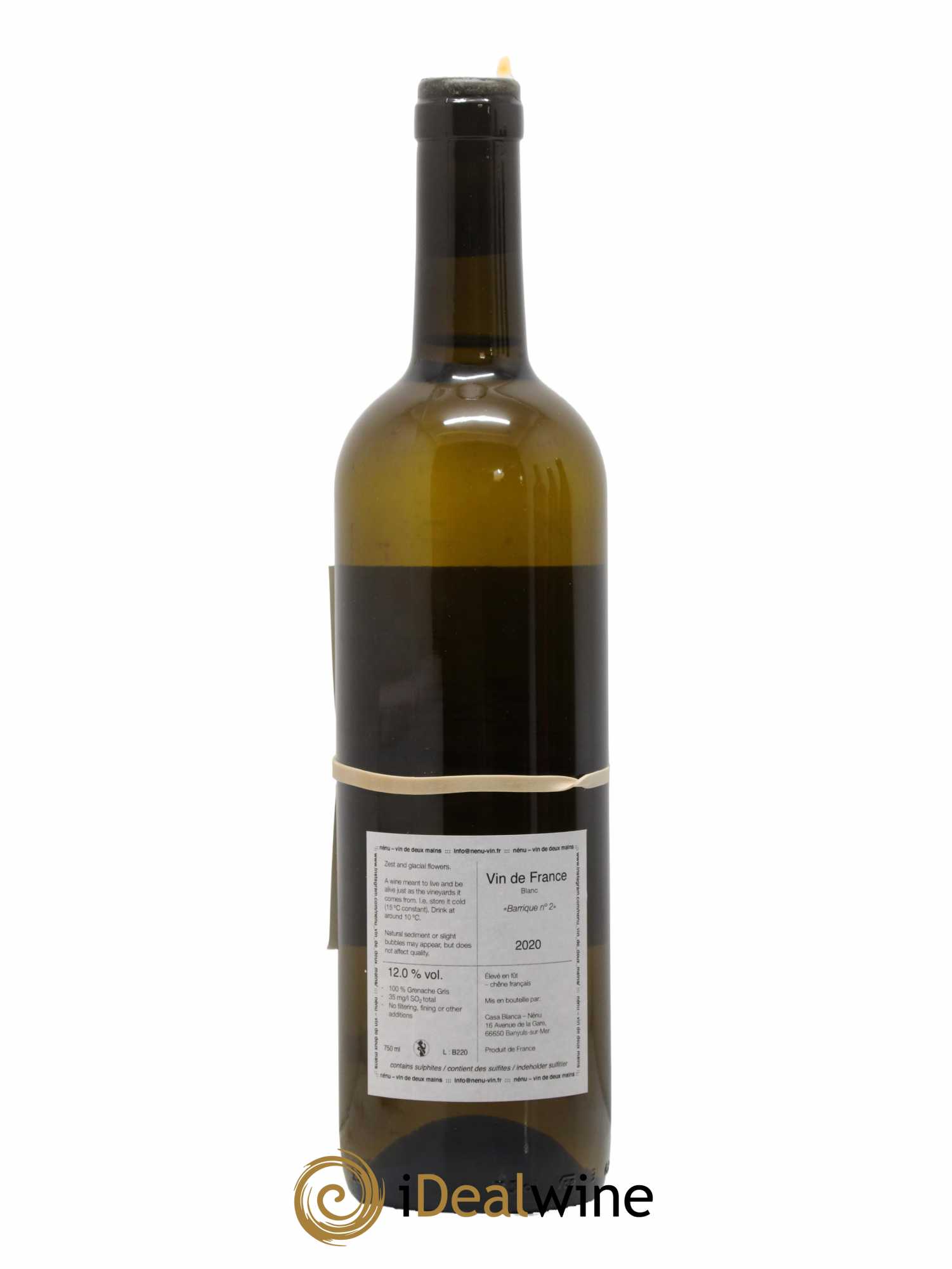 Vin de France Barrique n°2 Nénu 2020 - Lot de 1 Bouteille