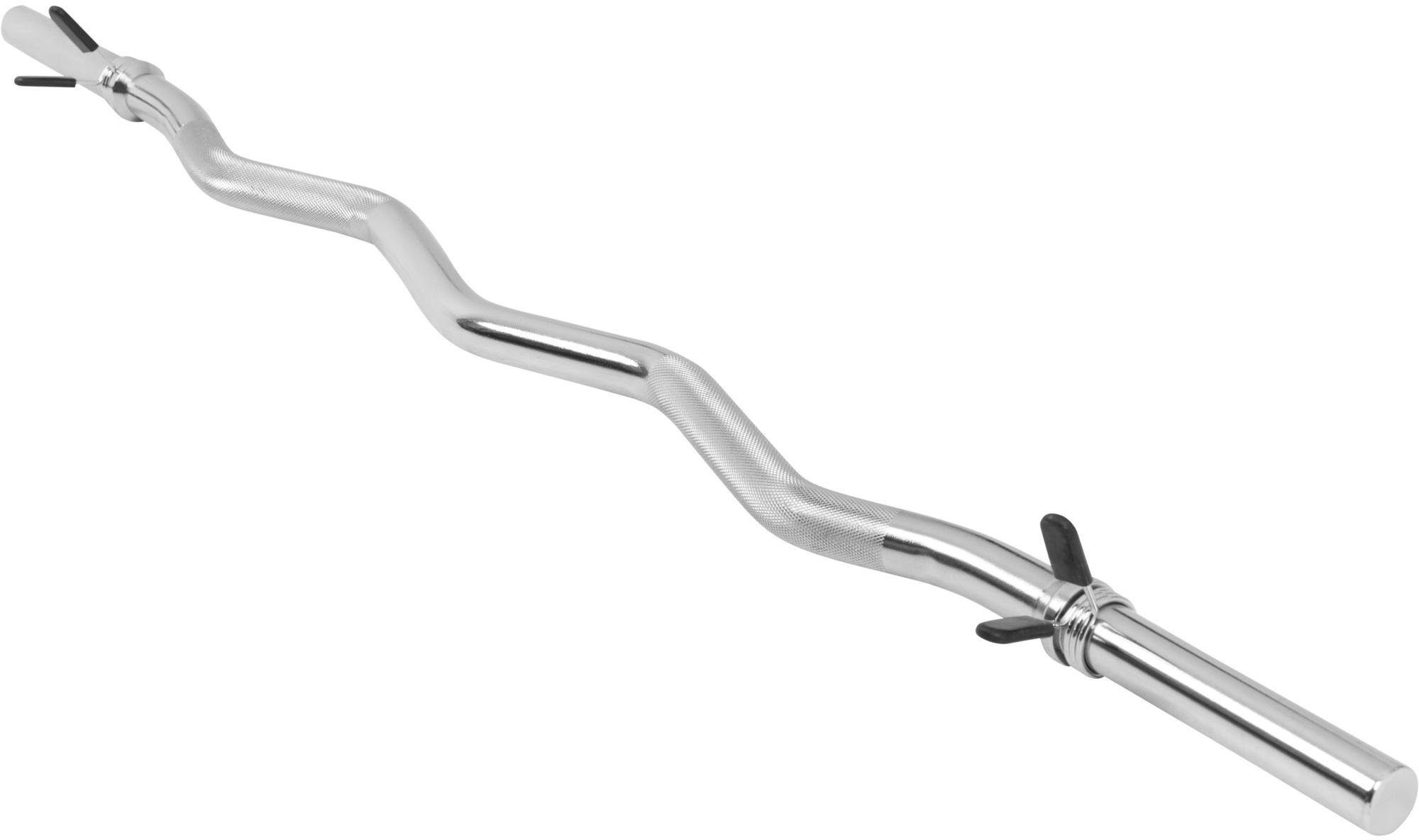 GORILLA SPORTS Curlstange SZ Curlstange in Chrom 120 cm Federverschluss, Chrom, Stahl, 120 cm (3-tlg)