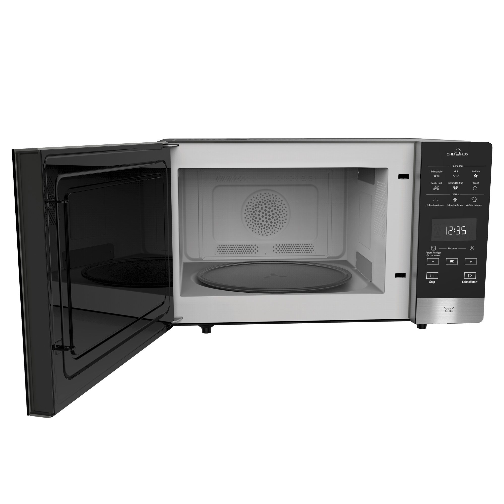 BAUKNECHT Mikrowelle MW 003 SL, Grill und Mikrowelle, 25,00 l, Schnellstart-Funktion (Rapid-Start)