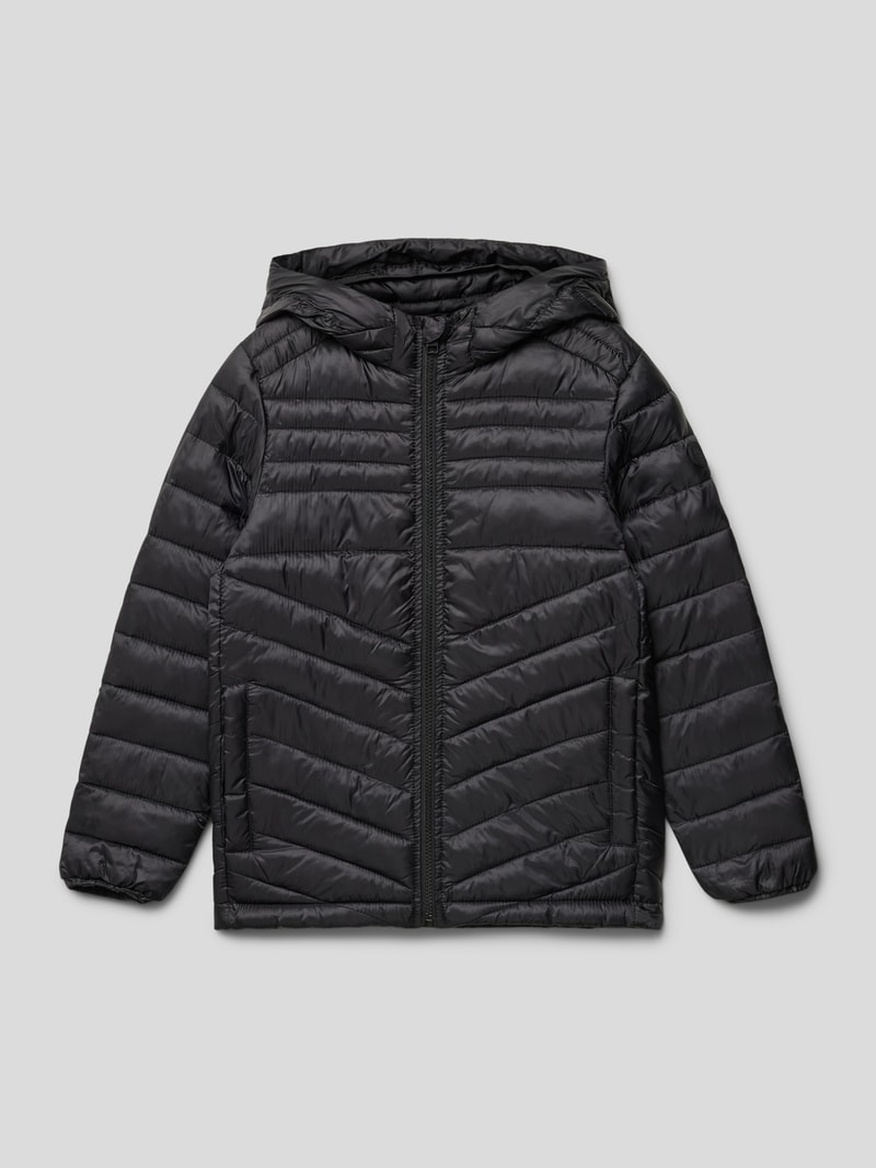 Steppjacke mit Kapuze Modell 'EFLY' in schwarz