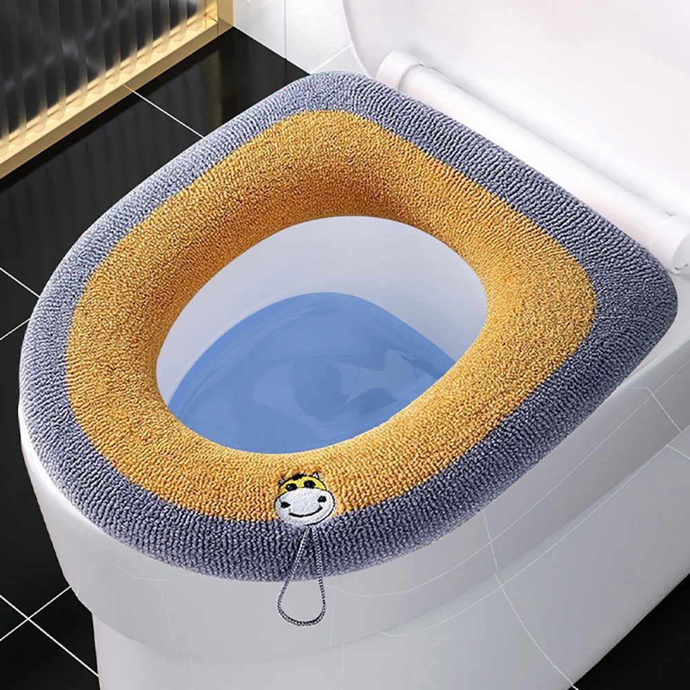 WC-Deckelbezug Heber für weichen Toilettendeckel, Toilettendeckel-Heizung Deliana.home, Höhe 20 mm, Wärmendes Material, Weich und flexibel, Abwaschbar, Polyester-Faser, 1, Weich, waschbar und einfach zu installieren