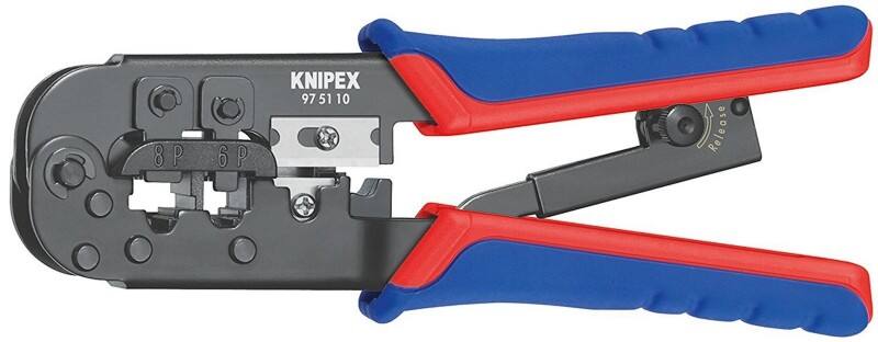 Knipex Kabel-Crimper 97 51 10 SB Chrom-Vanadium-Elektrostahl Schwarz