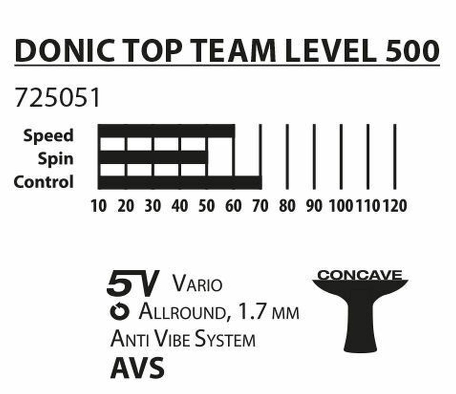 Donic-Schildkröt Tischtennisschläger Top Team 500, Tischtennis Schläger Racket Table Tennis Bat