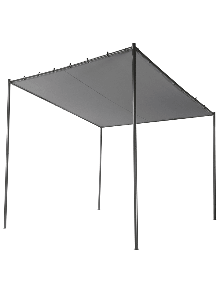 Beliani Garten-Pergola VIMINO in Grau/Schwarz - (W) 282 x (H) 282 x (L) 294 cm günstig kaufen onesize