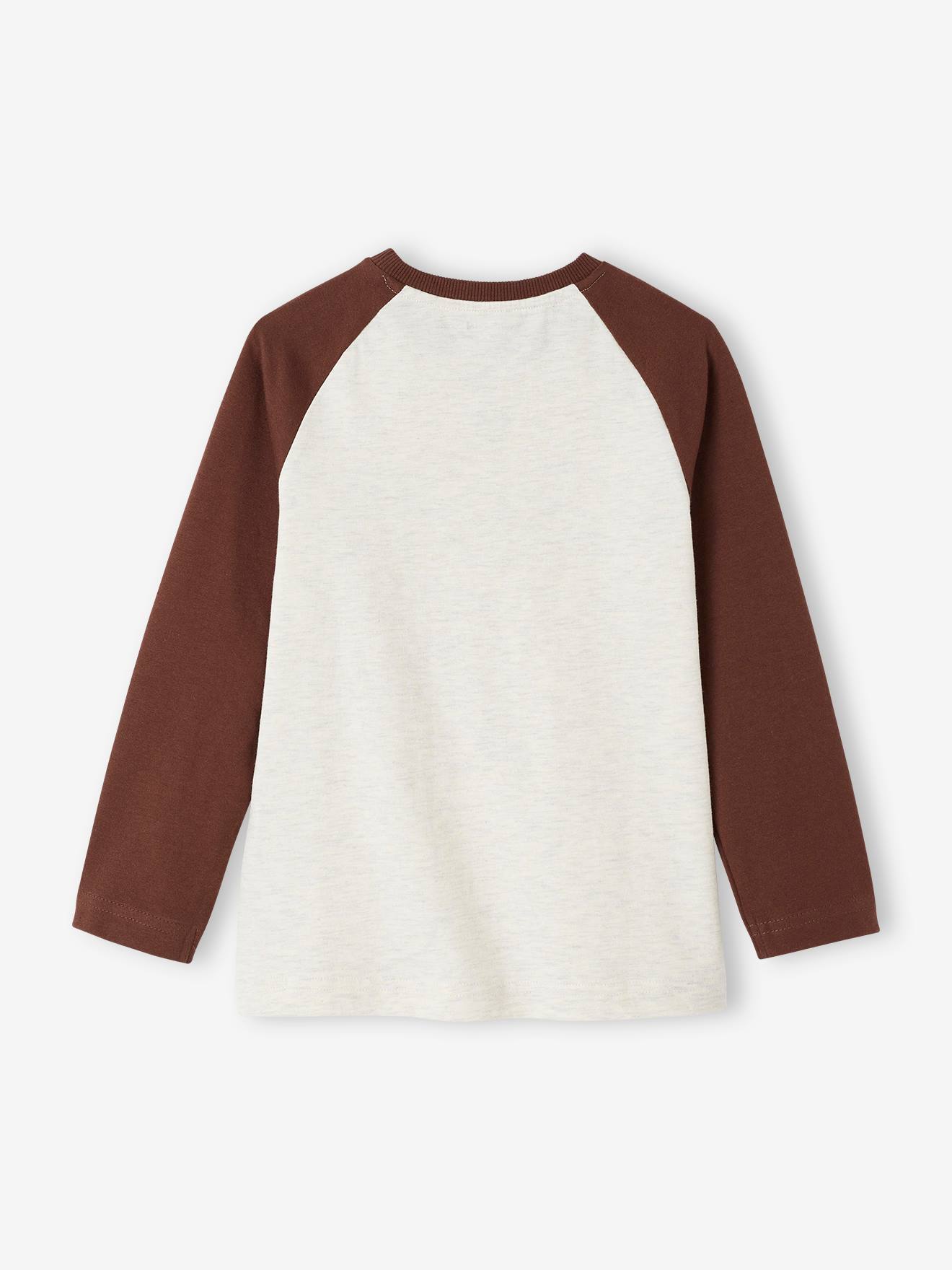 Vertbaudet Jungen Sport-Shirt, Basketball - beige meliert