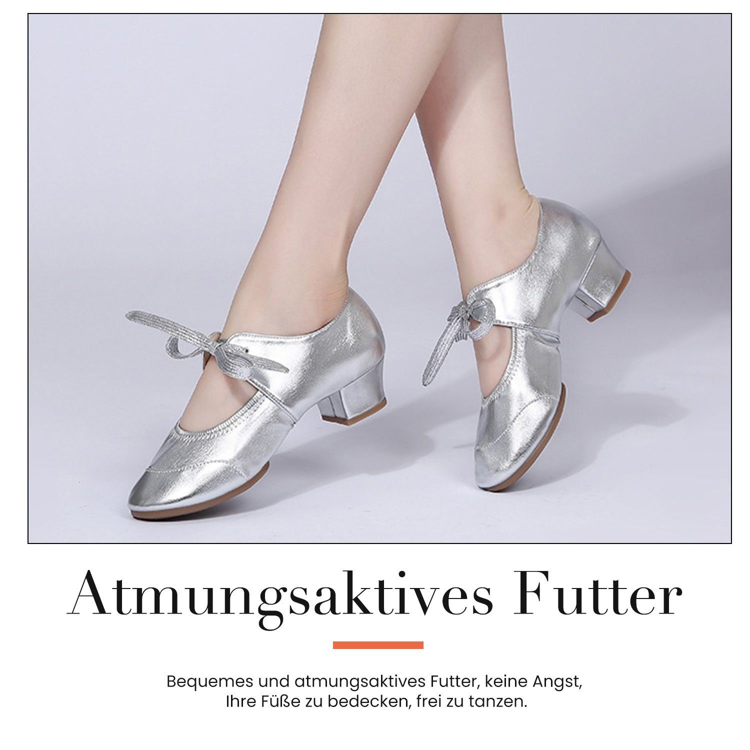 Daisred Tanzschuhe Damen Mary Jane Prinzessin Schuhe Latin Modern Ballerina