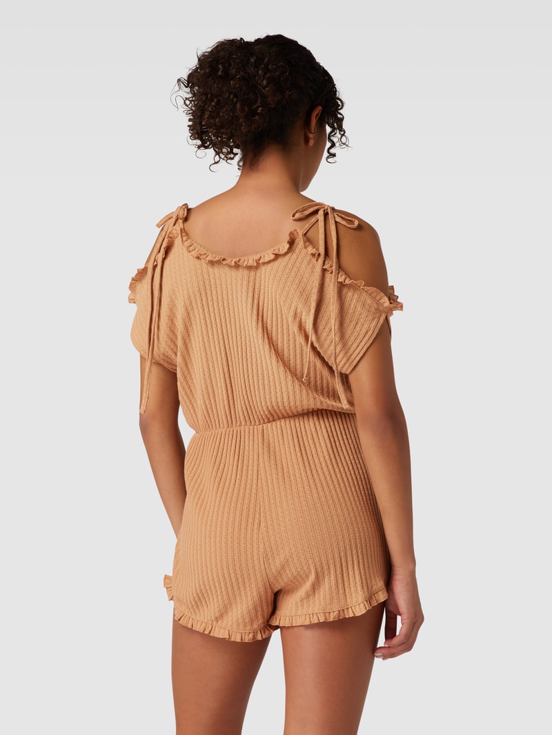 Playsuit mit Strukturmuster Modell 'BREEZE' in camel