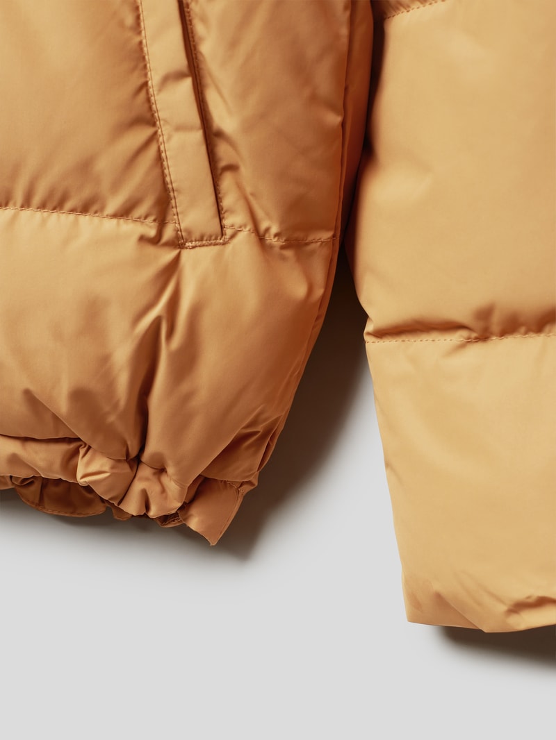Steppjacke mit Stehkragen in camel