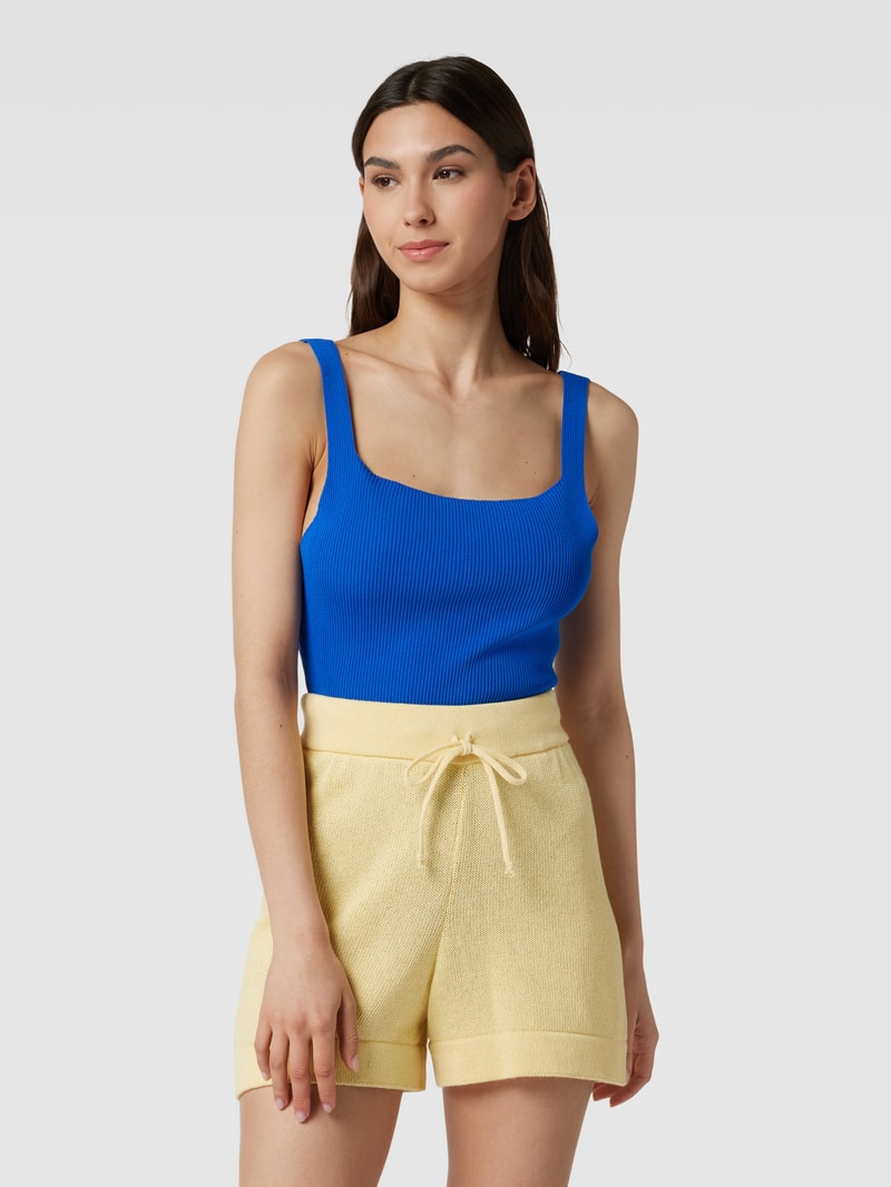Body in Strick-Optik in royalblau