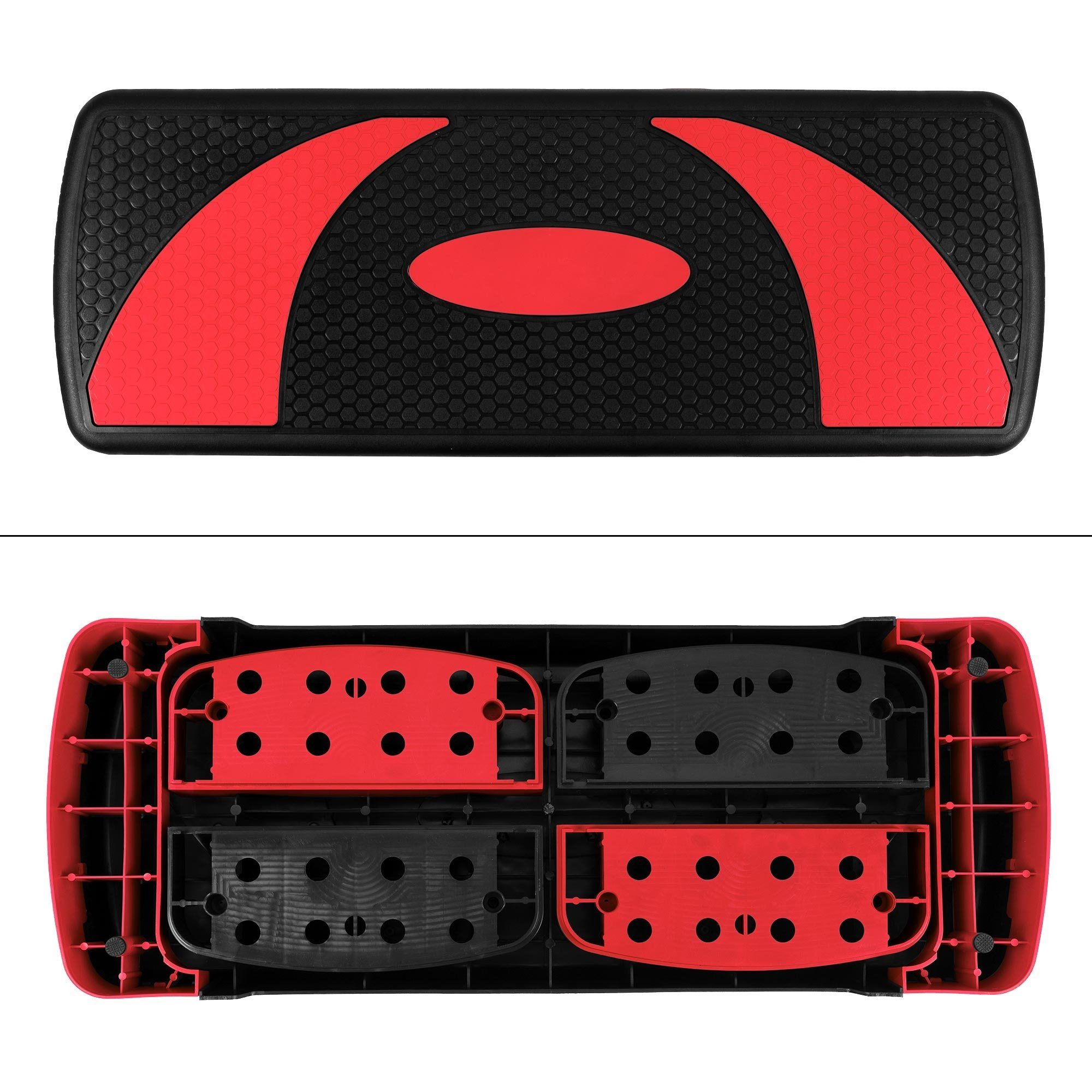 ECD Germany Stepper Stepper für Aerobic und Fitness 80x30 cm rot