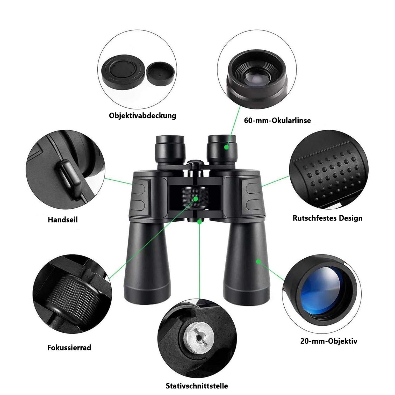 Fokelyi Fernglas,Fernglas für Erwachsene,Outdoor-Fernglas Fernglas