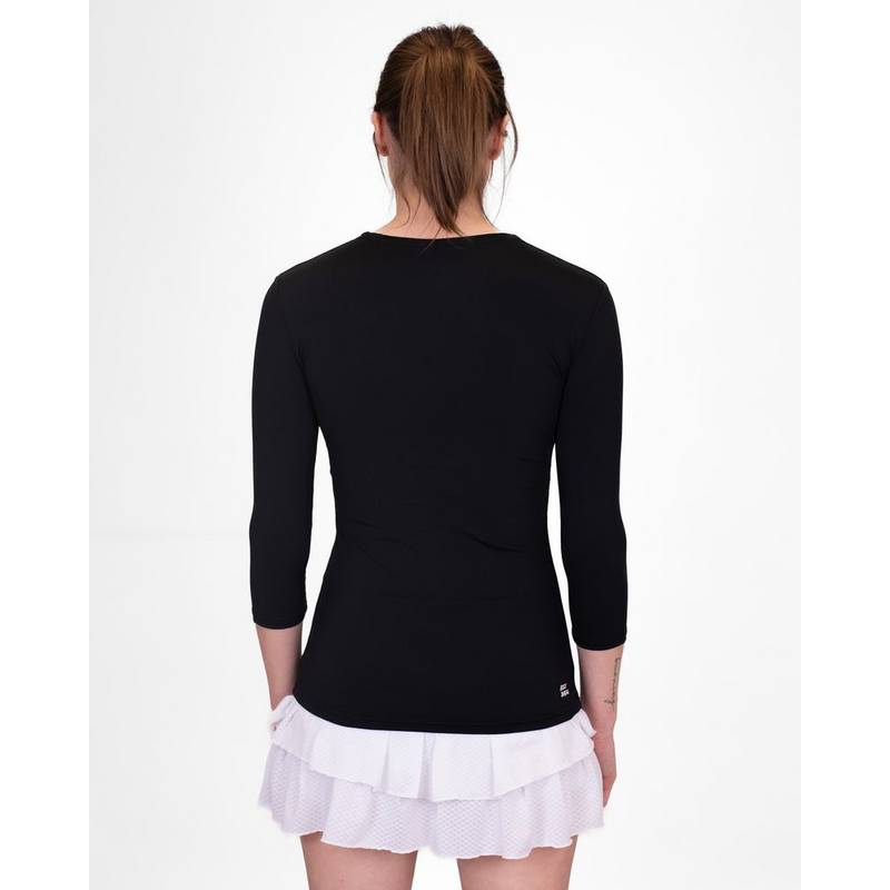 BIDI BADU Crew V-Neck Longsleeve Tennisshirt Damen