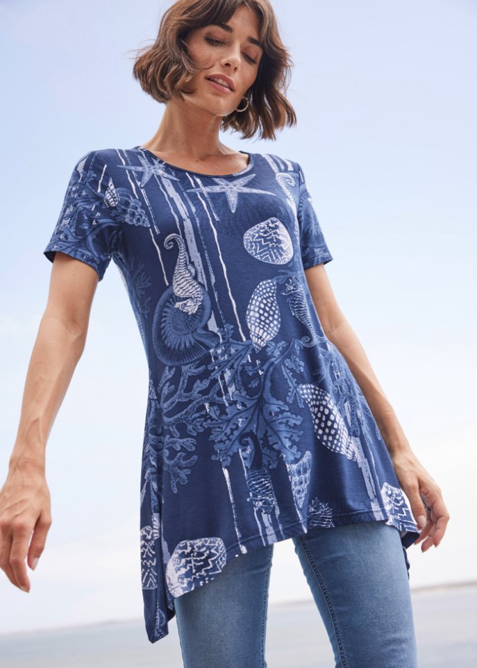 Longshirt mit Zipfel