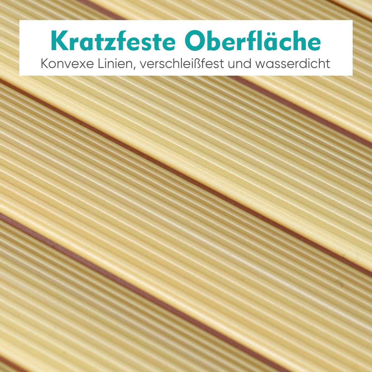 Sekey Balkonsichtschutz PVC Sichtschutzmatte Grau Bambus Sichtschutz Balkon ohne Bohren Zaun Sichtschutz, Windschutz, Sonnenschutz für Balkon, Garten, Terrasse