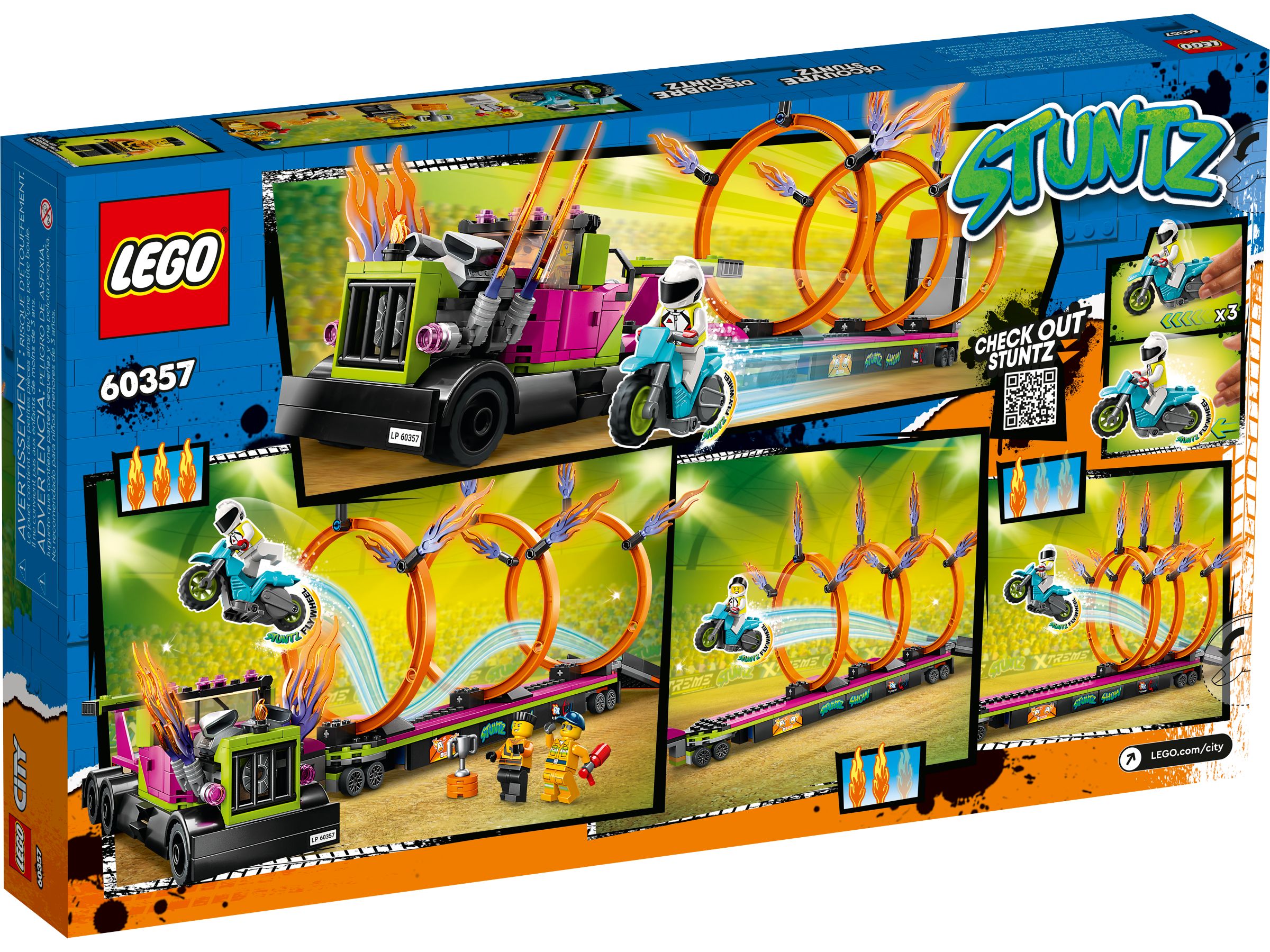 Stunttruck mit Feuerreifen-Challenge 60357
