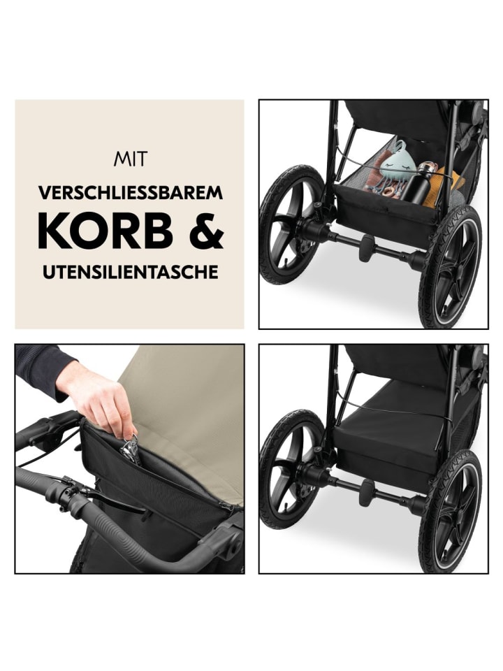 Hauck Buggy & Jogger Runner 3 (mit großen Luftreifen) - Olive in gruen,schwarz günstig kaufen onesize