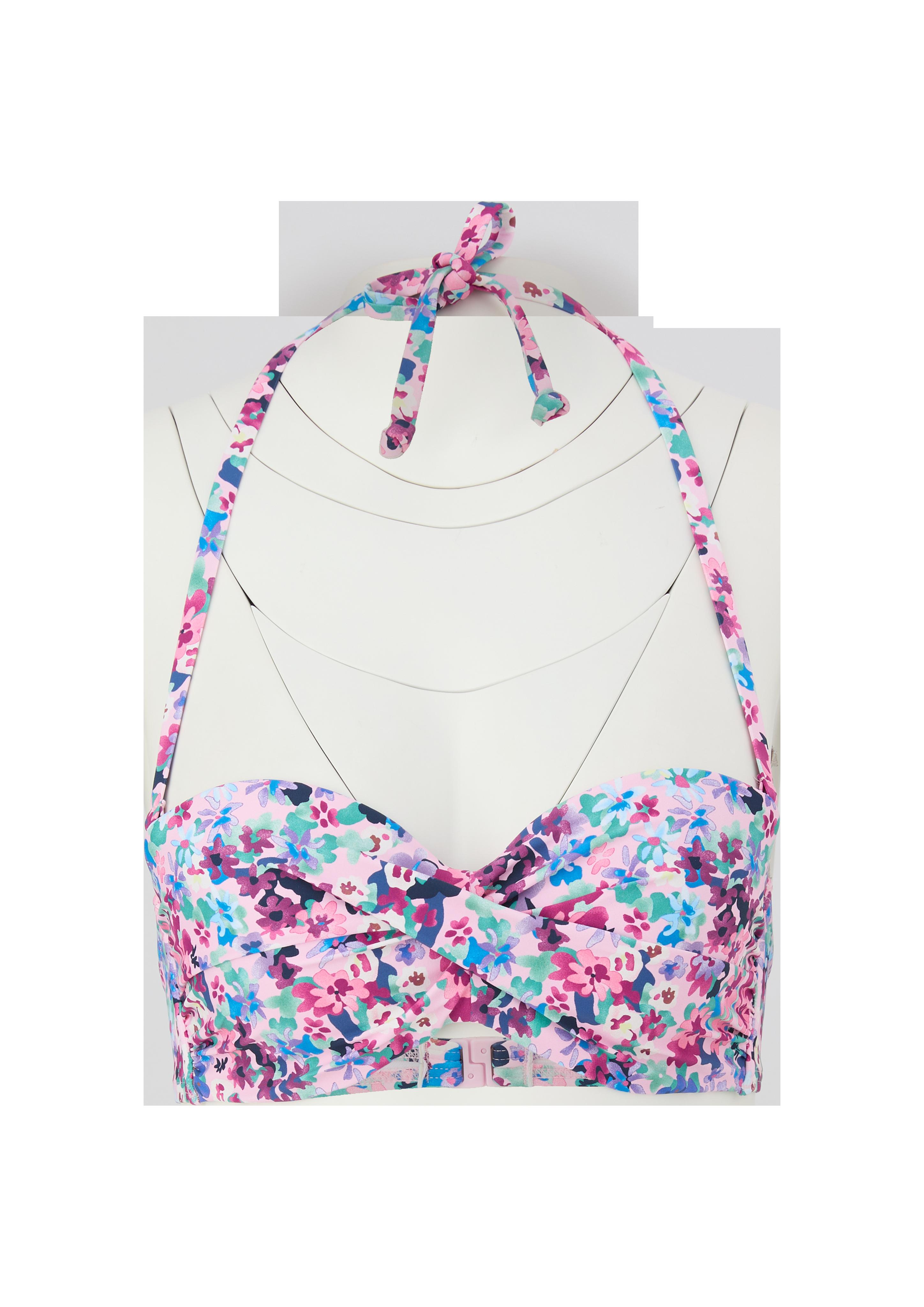 Bandeau Bikini-Top mit Blumenmuster  EME-6008386-46A1