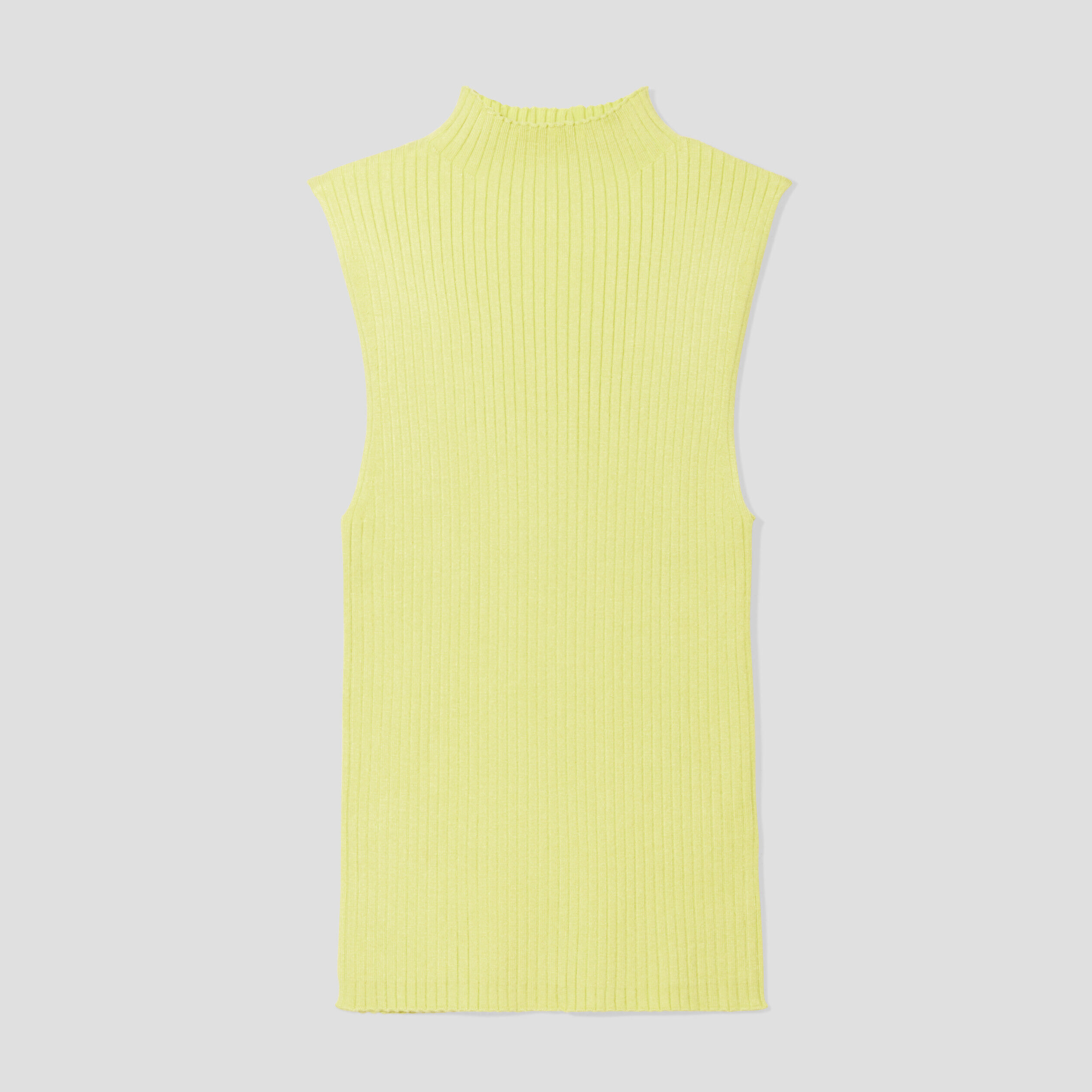 Débardeur pull col montant jaune citron femme | Cache Cache