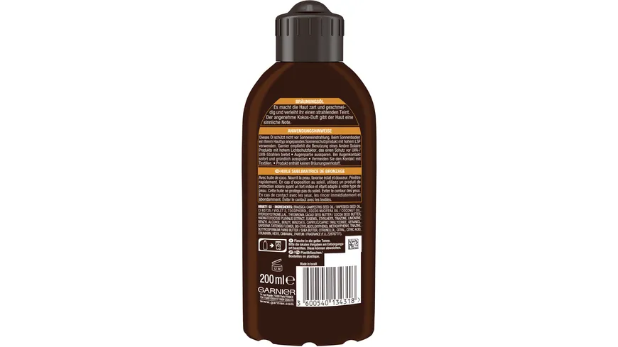 Garnier Ambre Solaire Bräunungsöl tiefbraun 200 ml