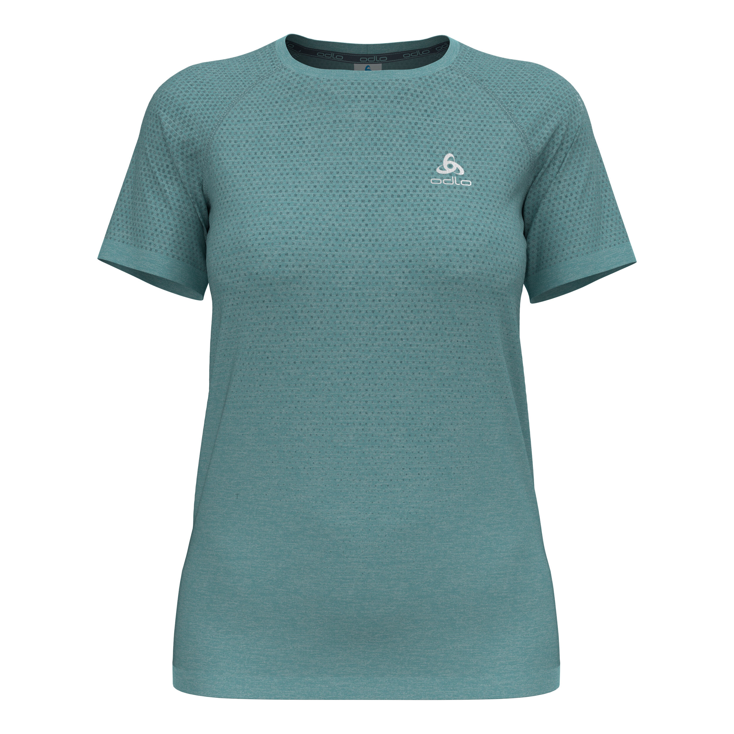 Essential Seamless Crew Neck Laufshirt Damen - Türkis
