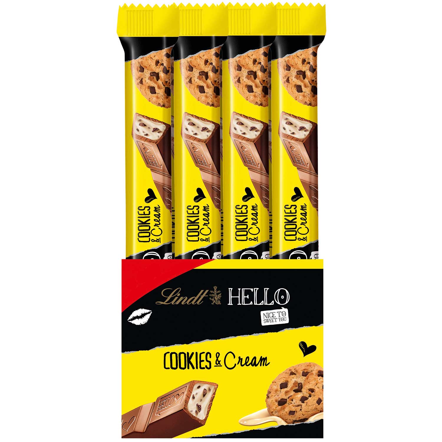 Lindt Hello Cookies & Cream Vollmilch Stick 39g