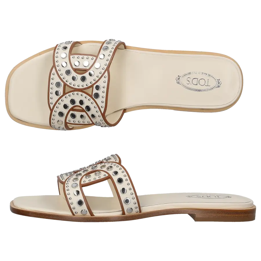 Tod's - Pantoletten KATE Kalbsleder - beige