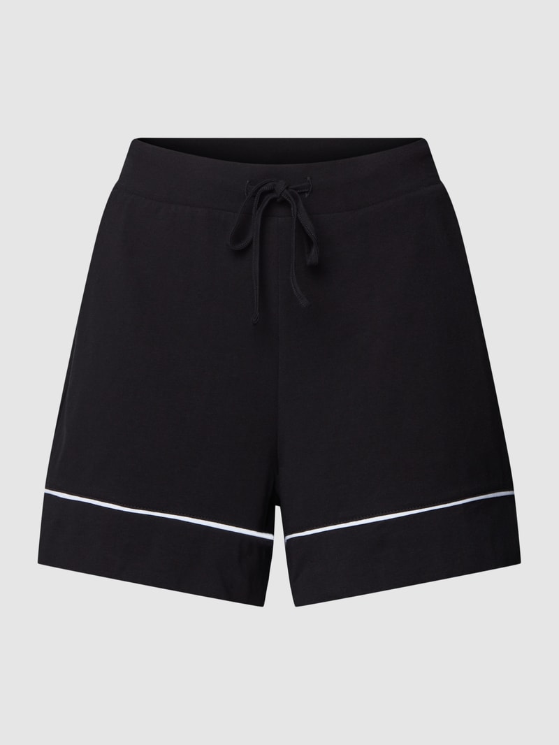Shorts mit elastischem Bund in schwarz