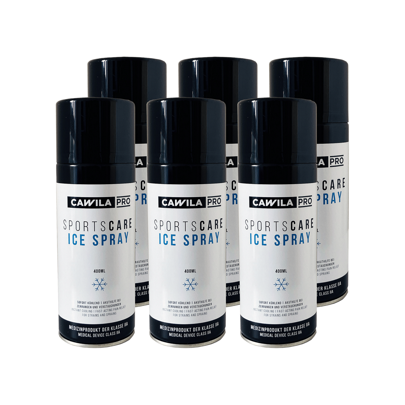 Cawila PRO SportsCARE Ice Spray | 400ml | 6er Set Trainingszubehör Weiss