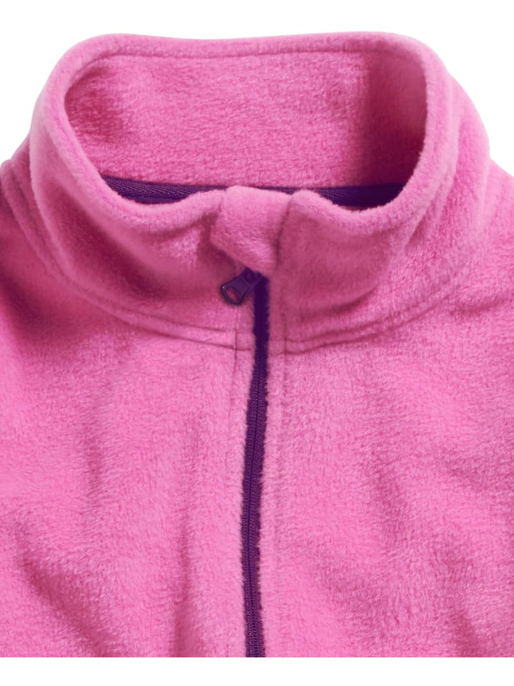 Playshoes Fleece-Jacke farbig abgesetzt in Pink günstig kaufen