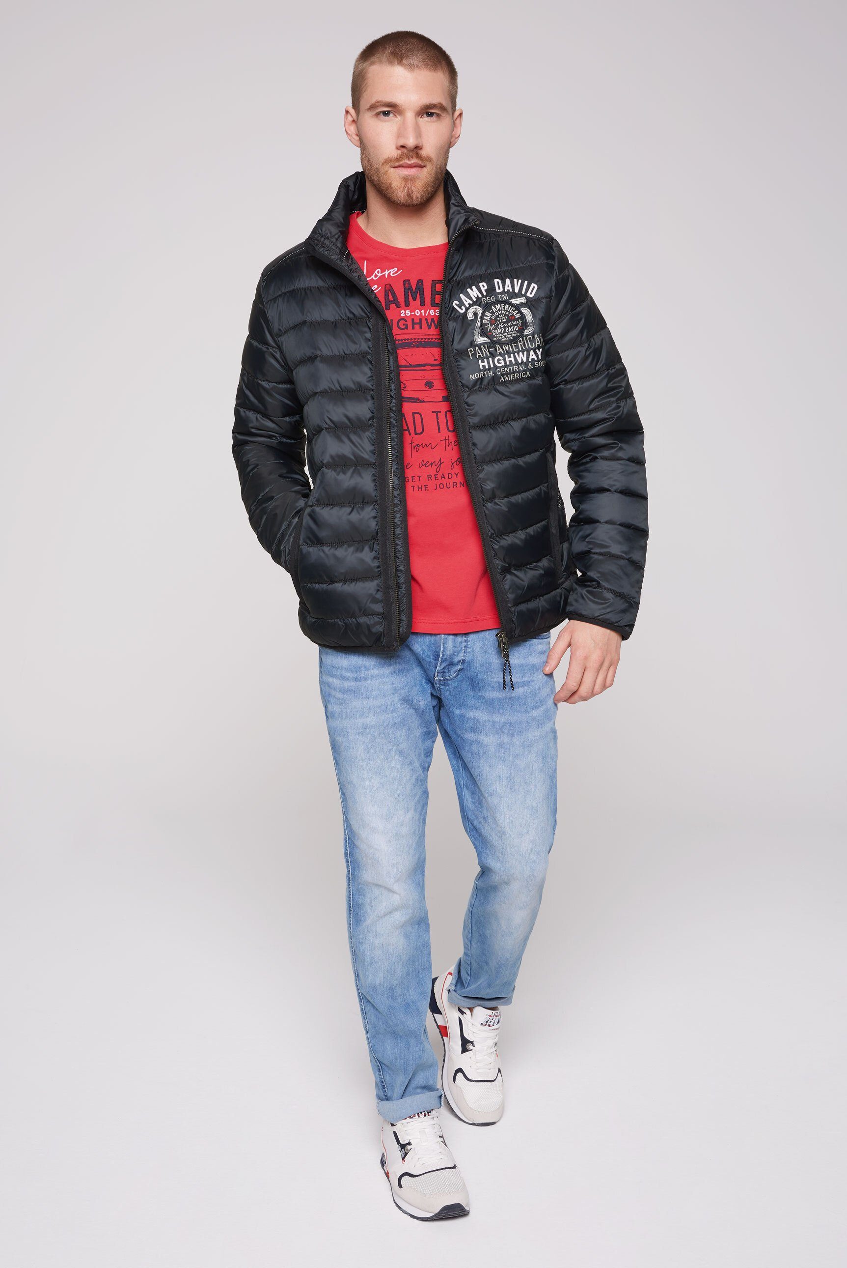 CAMP DAVID Outdoorjacke mit elastischem Saumabschluss