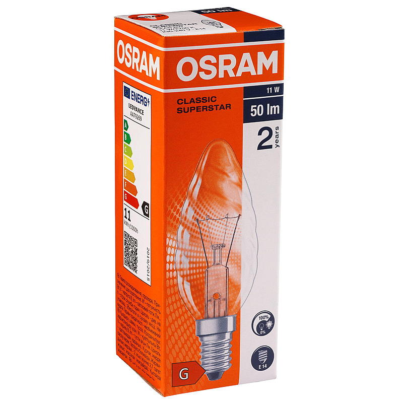 Osram Lyspære 11W E14 Classic BW, Mignon Osram