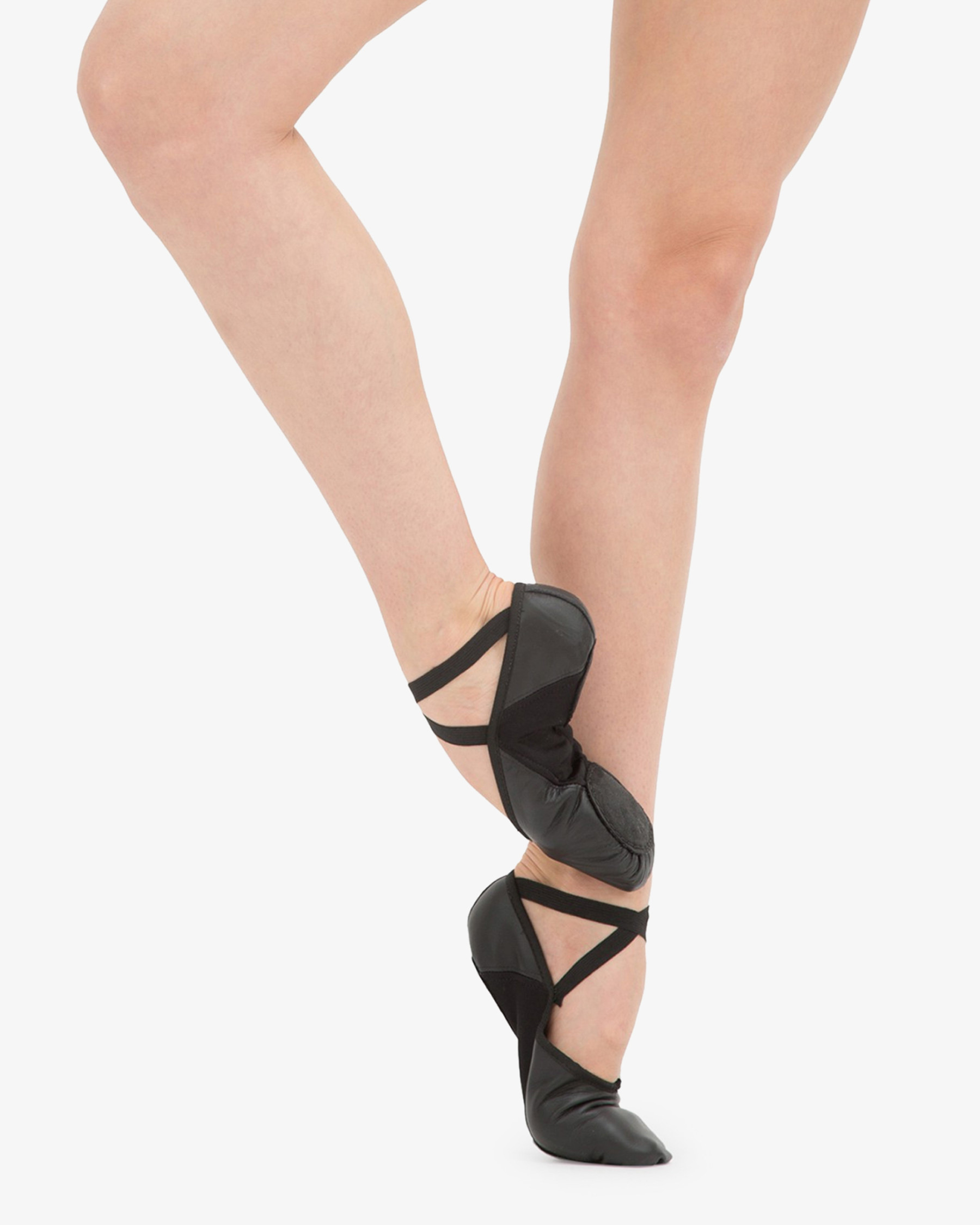 Professional soft ballet shoes with split sole - LEATHER