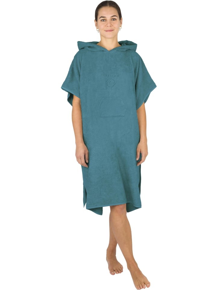normani Badeponcho aus Bio-Baumwolle Sitra in Petrol günstig kaufen onesize
