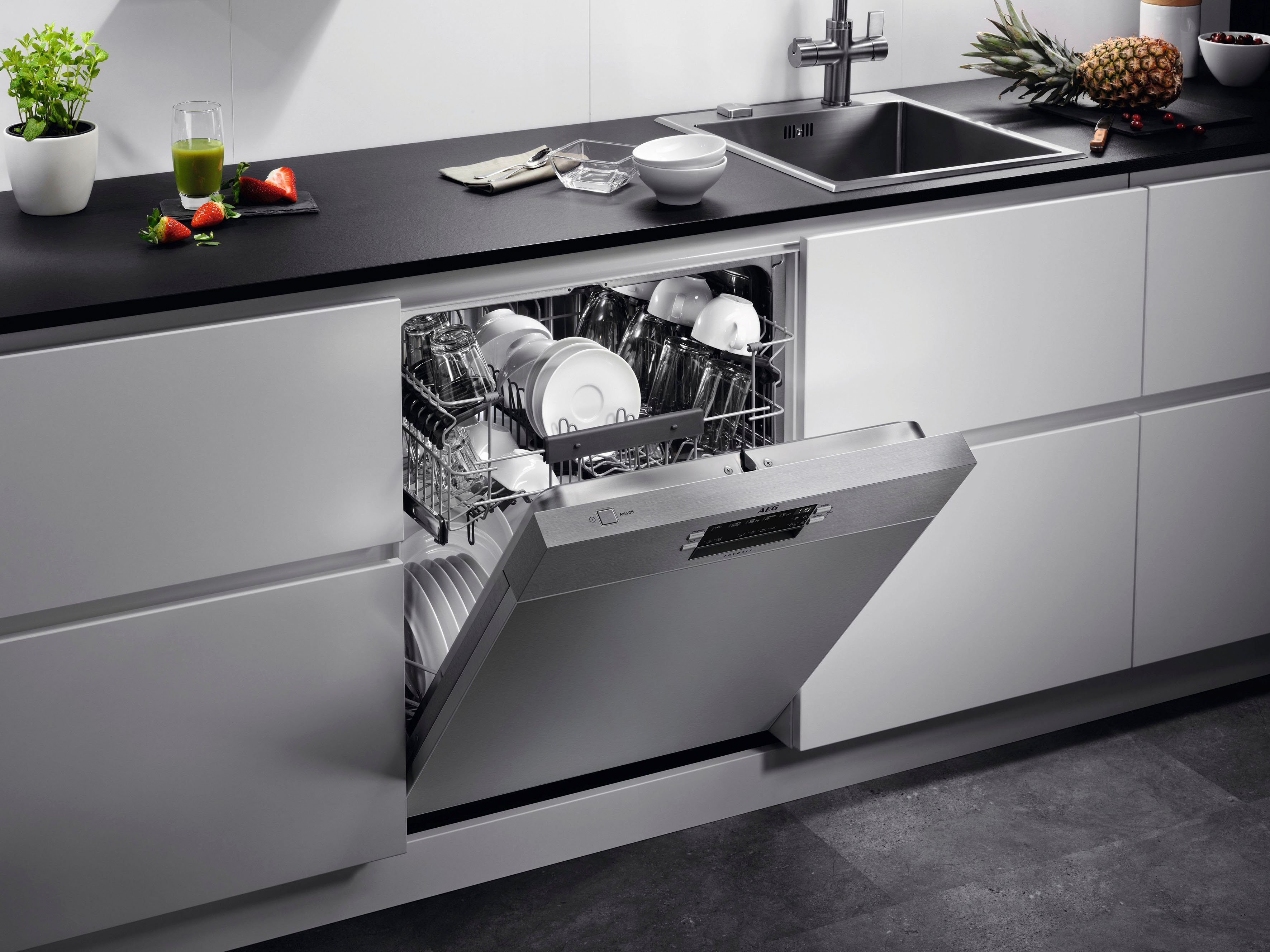 AEG teilintegrierbarer Geschirrspüler, FEE53628ZM