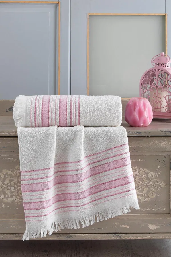 Zeynep Tekstil  Trendiges Badetuch-Set 70x140 & 50x90