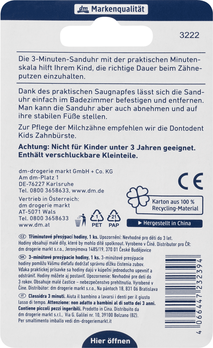 Sanduhr Kids 3-Minuten, 1 St