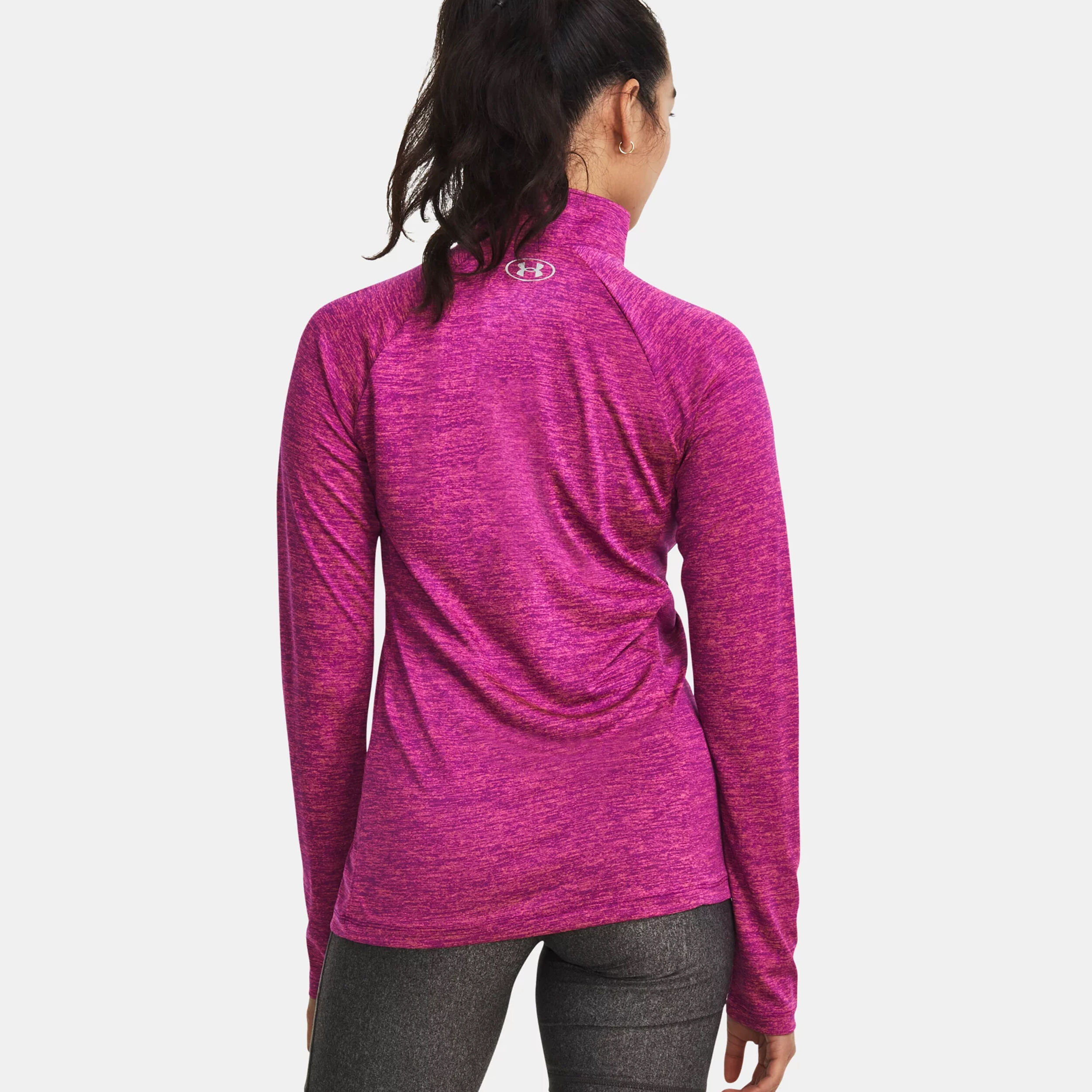 Tech Half-Zip Twist Longsleeve Damen - Lila