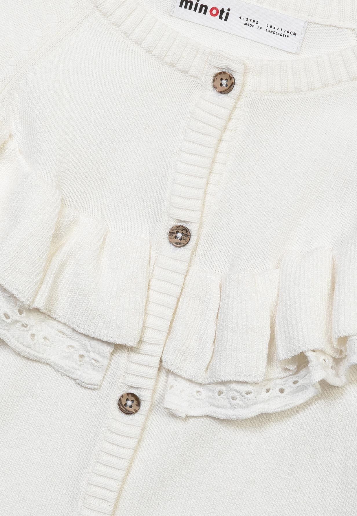 MINOTI Cardigan Gestrickte Rüschen-Strickjacke (1y-8y)