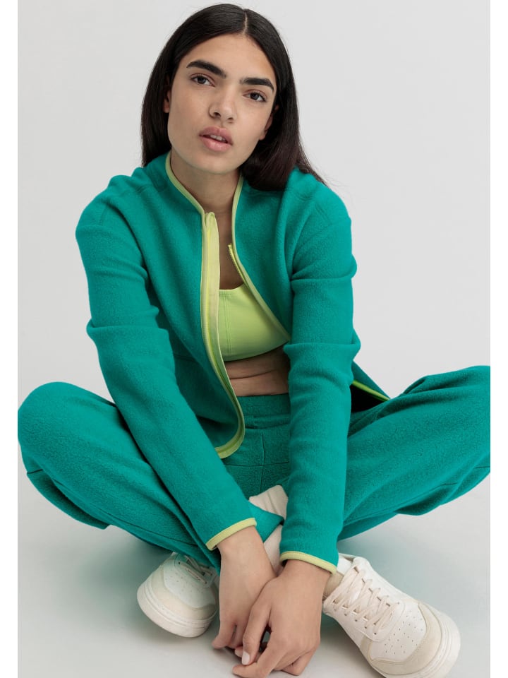 Hessnatur Fleece-Jacke in lagune günstig kaufen