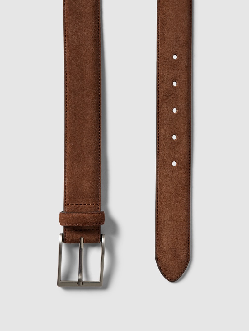 Gürtel aus Veloursleder in mittelbraun