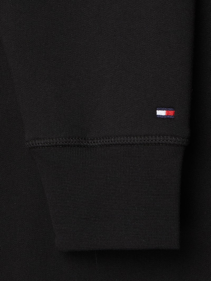 Hoodie mit Logo-Stickerei in schwarz