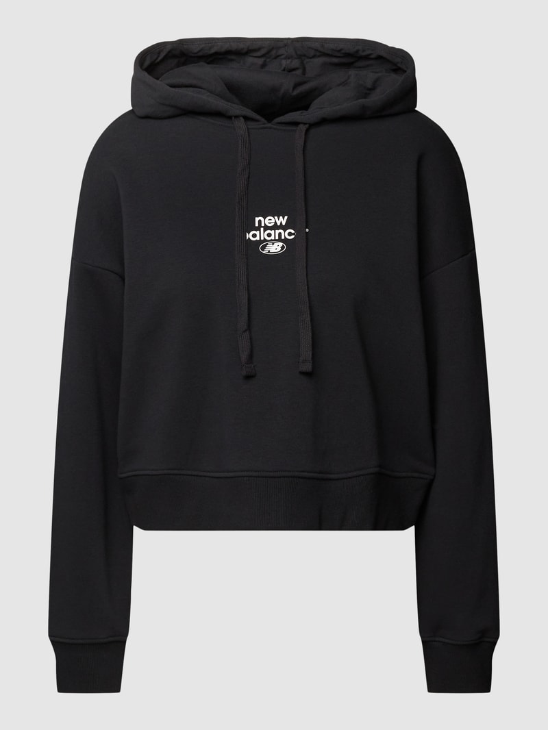 Hoodie mit Logo-Print Modell 'Essentials Graphic' in schwarz