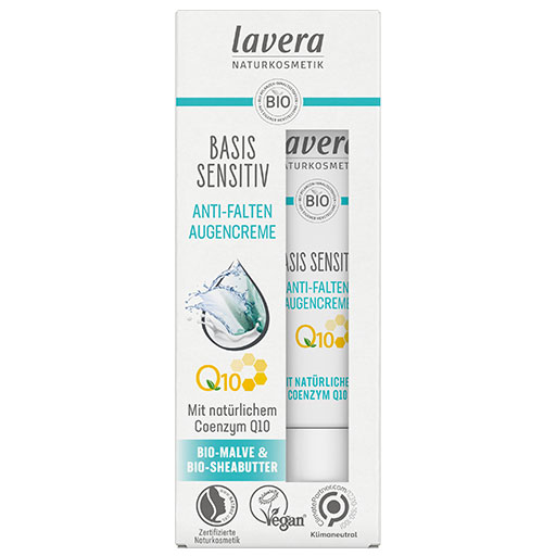 LAVERA Basis Sensitiv Anti-Falten Augencreme Q10  15 ml  Augencreme